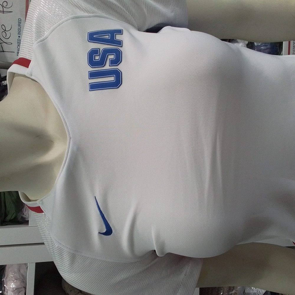 Nike USA White Short Sleeve Soccer Tee with Blue Accents - Picture 8 of 15